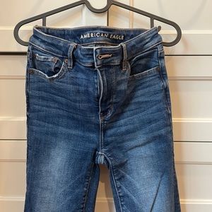 American eagle, flare stretch jeans